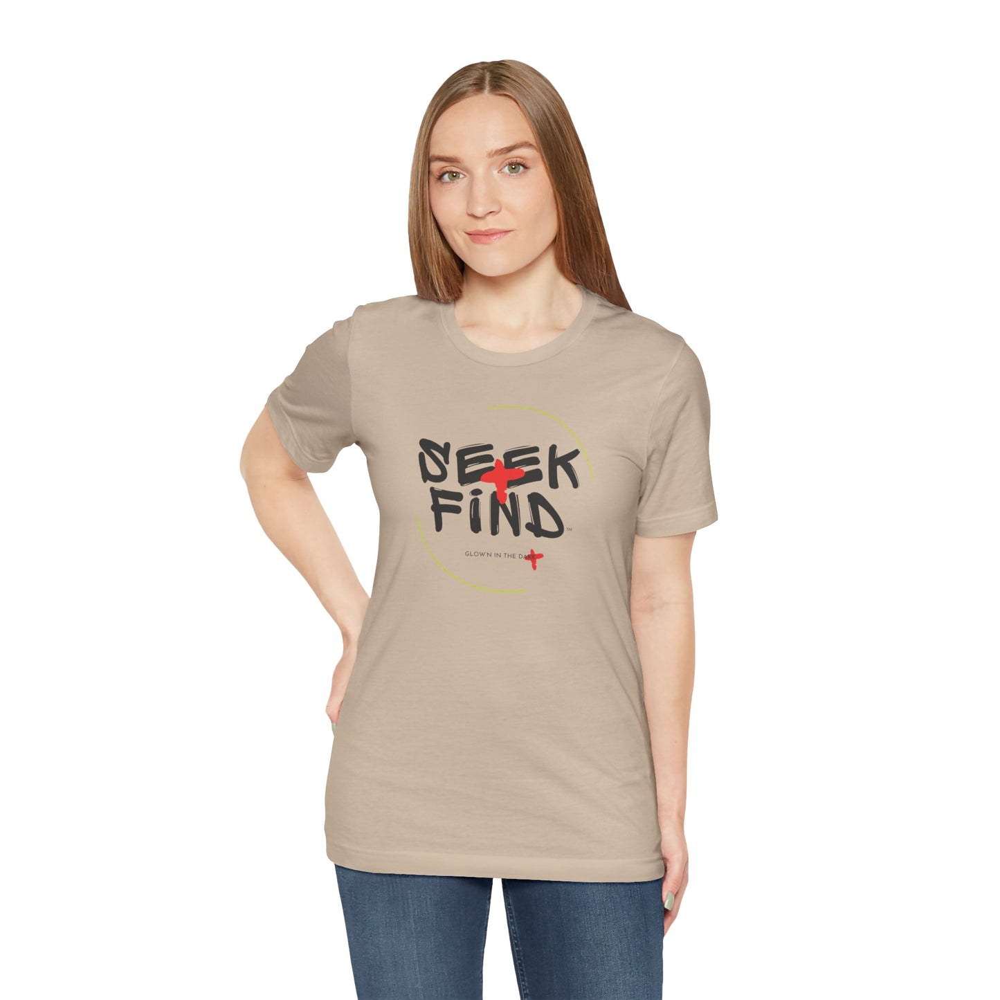 Seek + Find Short Sleeve Jersey Tee Dark Logo